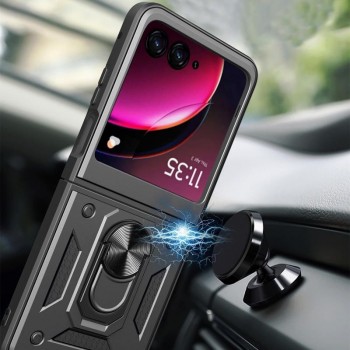 5in1 smūgiams atsparus dėklas su žiedu (Motorola Razr 40 Ultra)